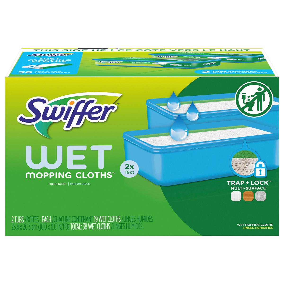 slide 1 of 2, Swiffer Wet Mopping Cloths Fresh Scent, 2 ct