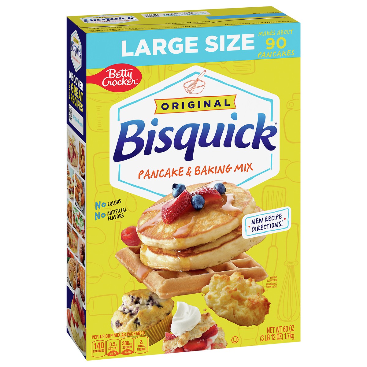 slide 2 of 8, Betty Crocker Bisquick Original Pancake & Baking Mix, Large Size, 60 oz., 60 oz