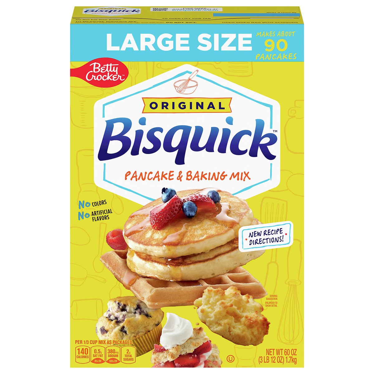 slide 1 of 8, Betty Crocker Bisquick Original Pancake & Baking Mix, Large Size, 60 oz., 60 oz