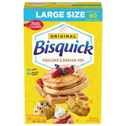 Betty Crocker Bisquick Pancake and Baking Mix, Original, Makes About 90 Pancakes, Large Size, 60 oz