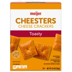 Meijer Cheesters Extra Toasty Cheese Crackers, 12.4 Oz