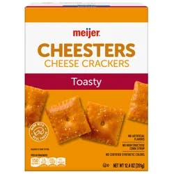 Meijer Cheesters Extra Toasty Cheese Crackers, 12.4 Oz