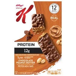 Special K Bar Protein Meal Bars, 12g Protein Snacks, Meal Replacement, Value Size, Chocolate Peanut Butter, 19oz Box, 12 Bars