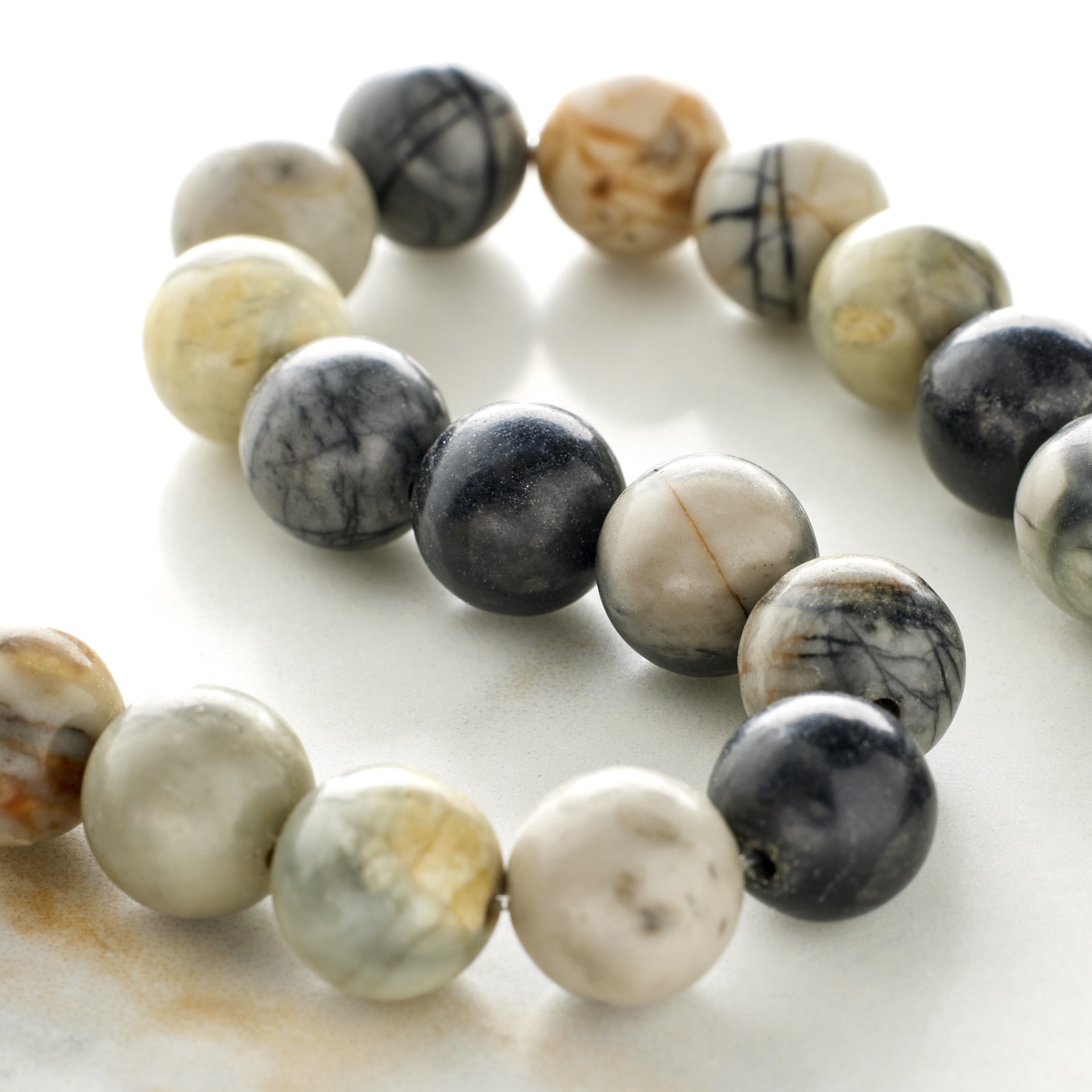 slide 2 of 3, Picasso Jasper Round Beads By Bead Landing, 8mm, 8mm