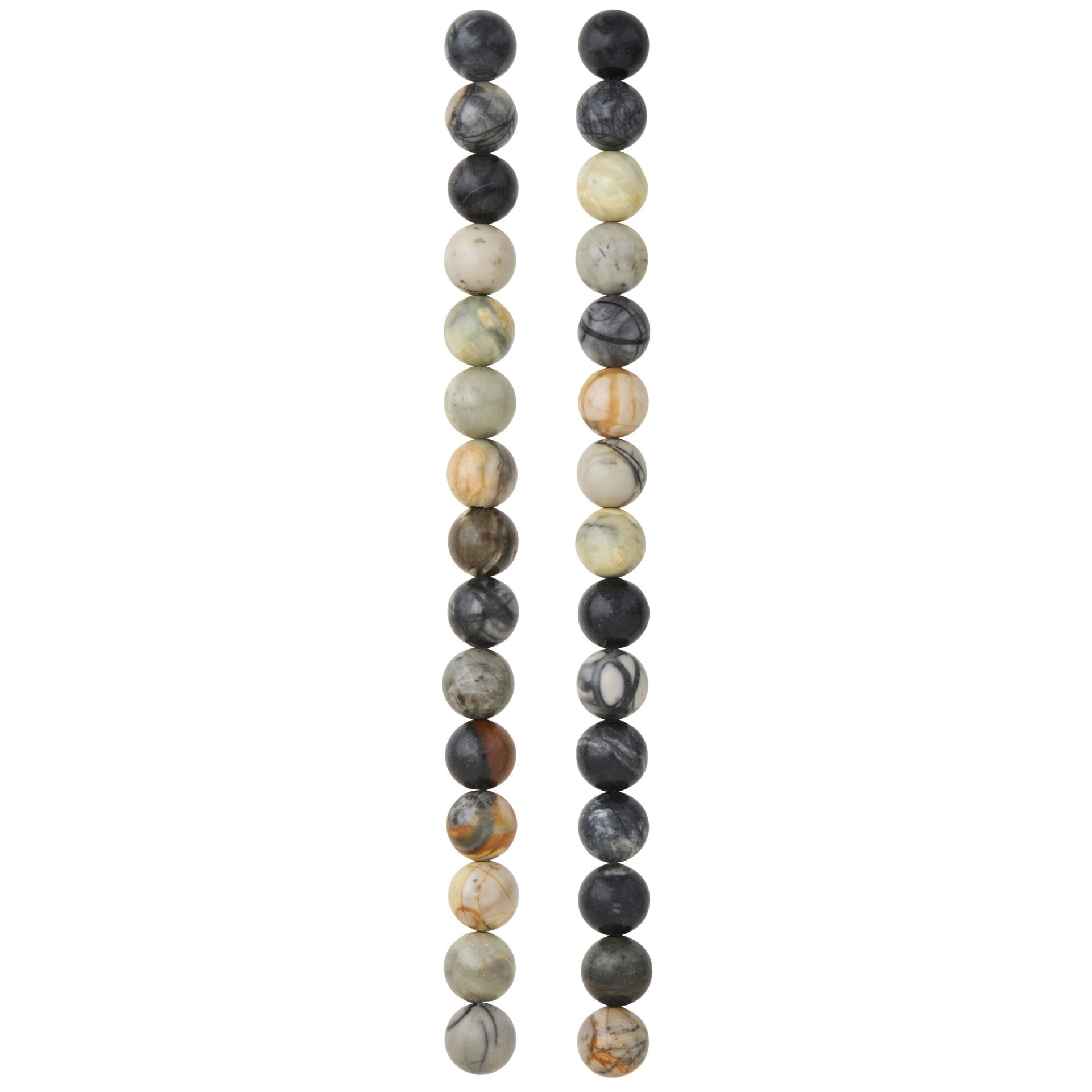 slide 3 of 3, Picasso Jasper Round Beads By Bead Landing, 8mm, 8mm