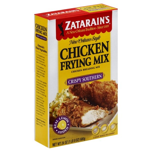 slide 1 of 1, Zatarain's Chicken Breading Mix, Chicken Frying Mix, Crispy Southern, 24 oz