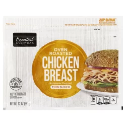 Essential Everyday Chicken Breast, Oven Roasted, Rotisserie Flavored, Thin Sliced - 12 oz