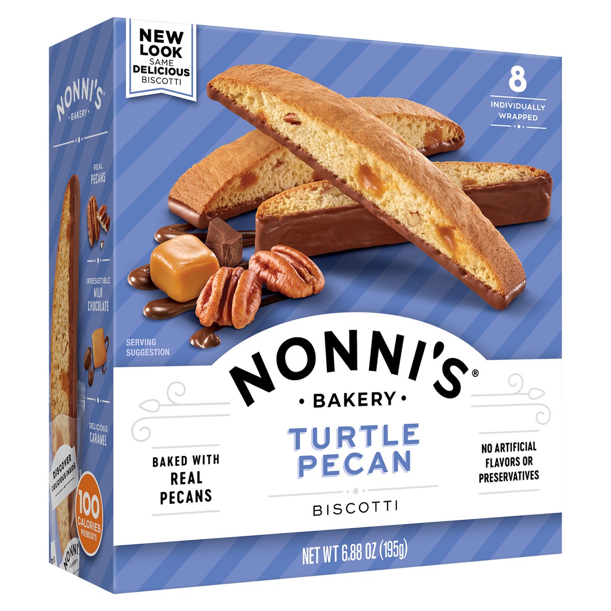 slide 4 of 8, Nonni's Turtle Pecan Biscotti, 6.88 oz