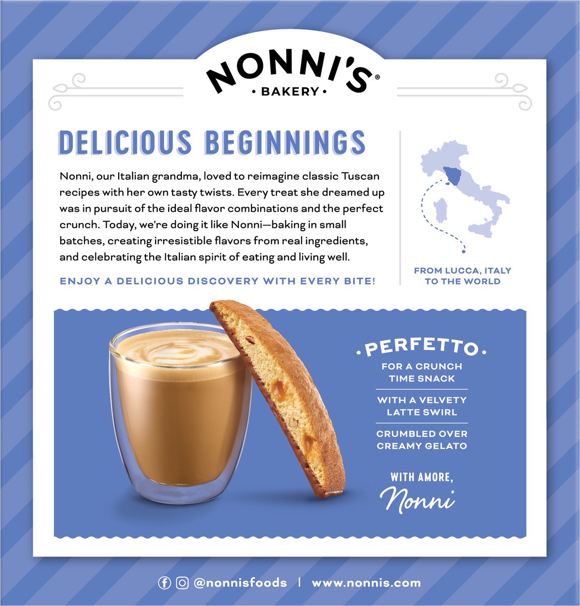 slide 8 of 8, Nonni's Turtle Pecan Biscotti, 6.88 oz