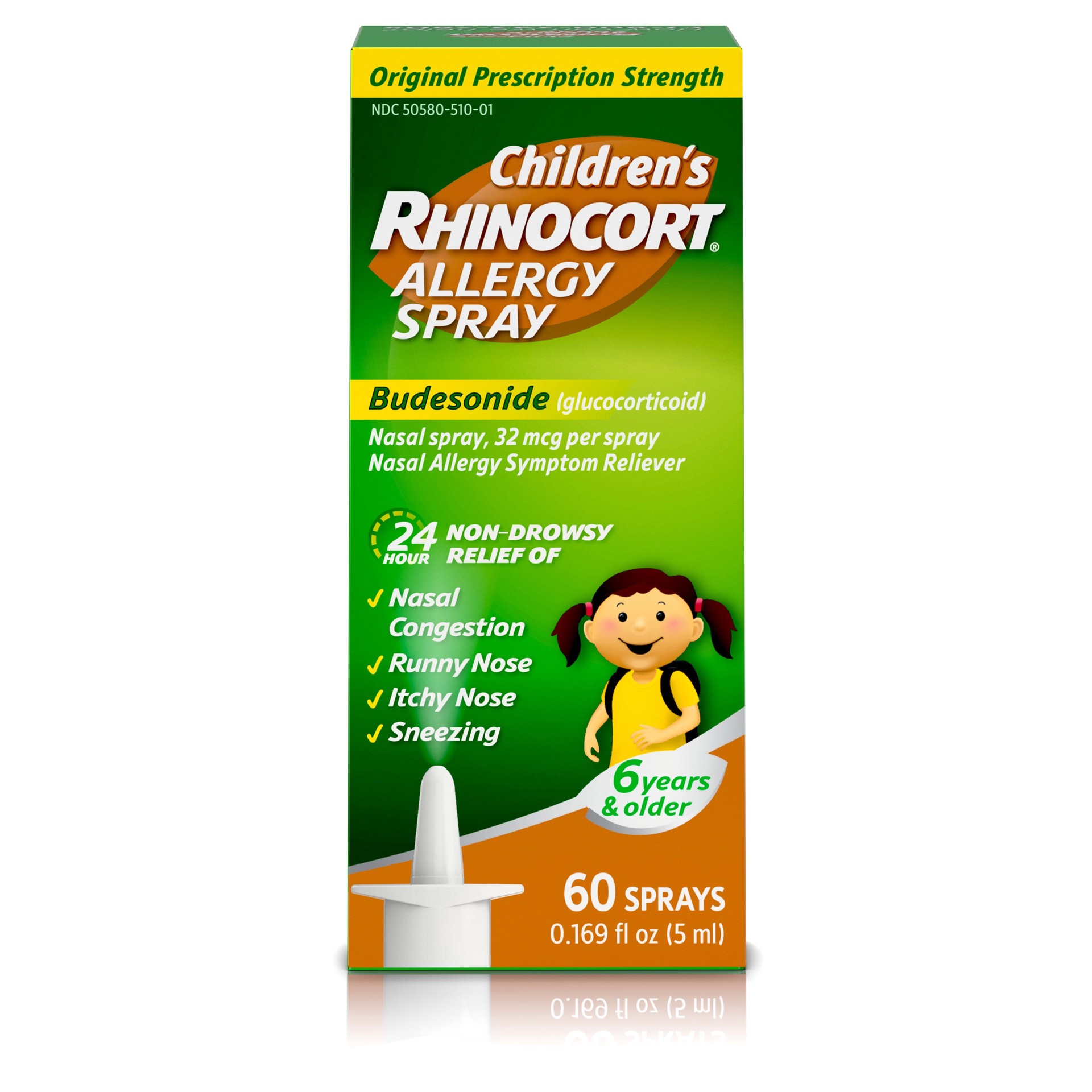 slide 3 of 5, Rhinocort Children's Rhinocort 24 Hour Allergy Relief Nasal Spray - Budesonide - 60 Sprays, 1 ct