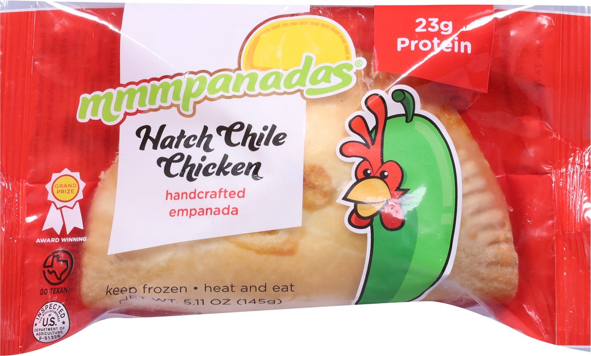 slide 9 of 9, mmmpanadas Handcrafted Hatch Chile Chicken Empanada 5.11 oz, 5.11 oz