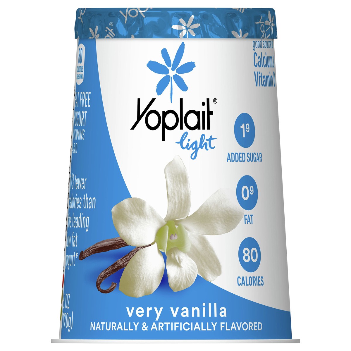 slide 1 of 3, Yoplait Light Very Vanilla Fat Free Yogurt, 6 OZ Yogurt Cup, 6 oz