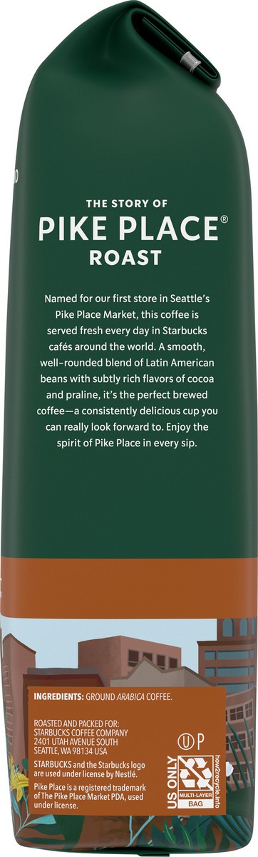 slide 2 of 9, Starbucks Ground Coffee—Medium Roast Coffee—Pike Place Roast—100% Arabica—1 bag (18 oz), 18 oz