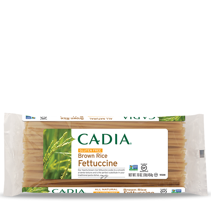 slide 1 of 1, Cadia Gluten-Free Brown Rice Fettuccine Pasta, 16 oz