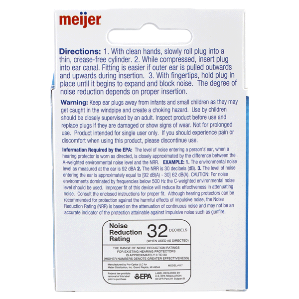 slide 4 of 5, Meijer Foam Ear Plugs, 20 ct