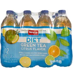 Weis Quality Diet Citrus Flavor 12 Pack Green Tea