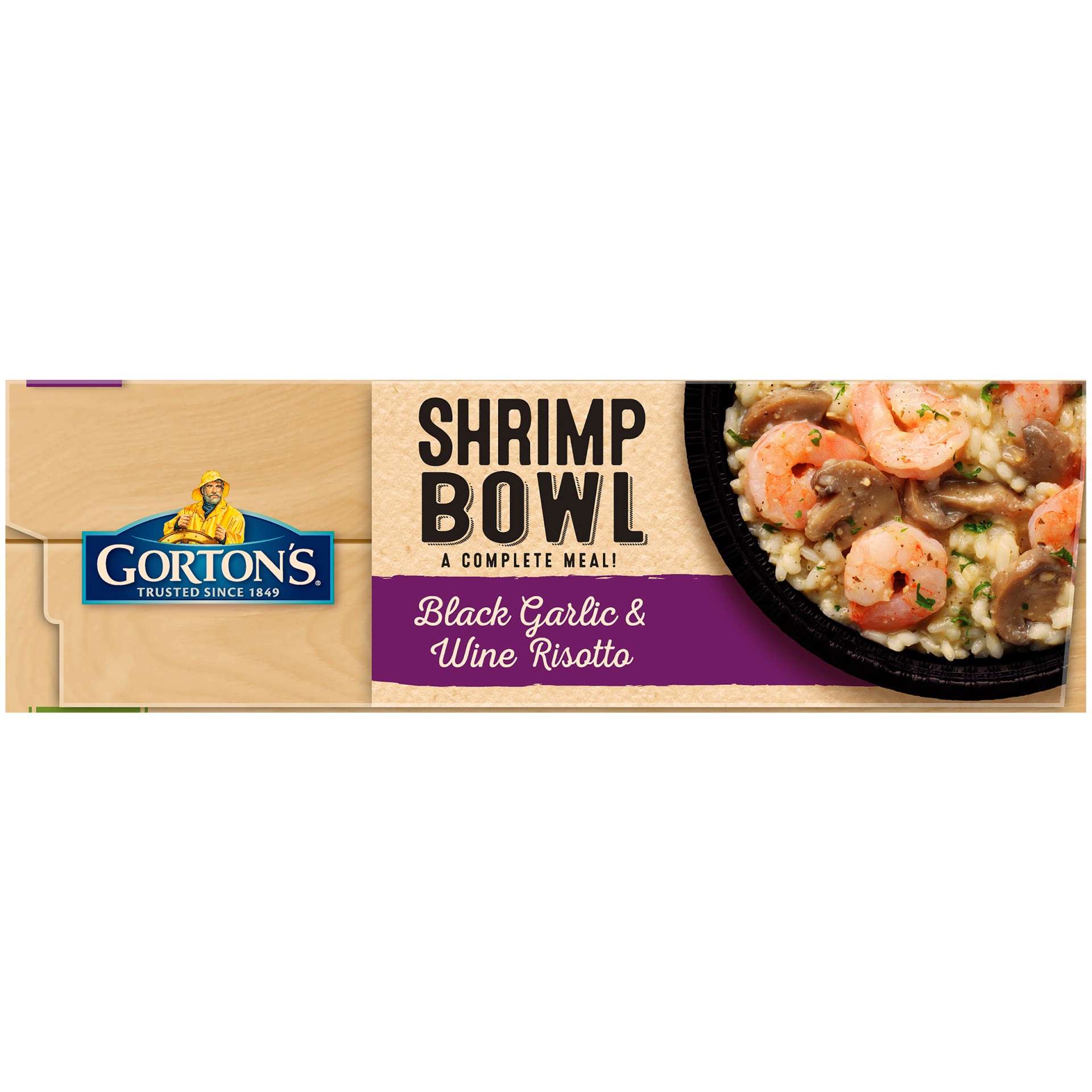 slide 4 of 8, Gorton's Shrimp Bowl Black Garlic & Wine Risotto, 10 oz