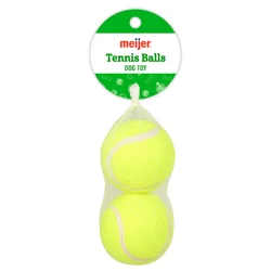 Meijer 2.5" Tennis Balls Non Squeak Dog Toy 2pk