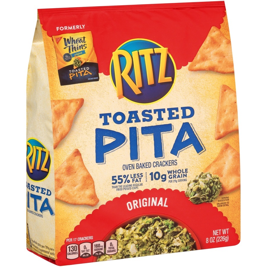 slide 2 of 8, RITZ Original Toasted Pita Crackers, 8 oz