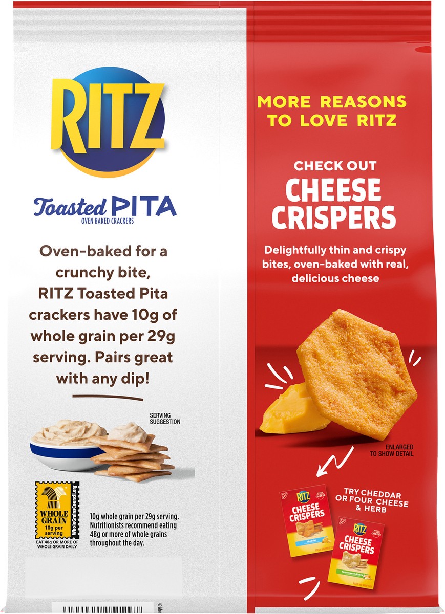 slide 5 of 9, RITZ Toasted Chips Pita Crackers Original, 8 oz, 8 oz