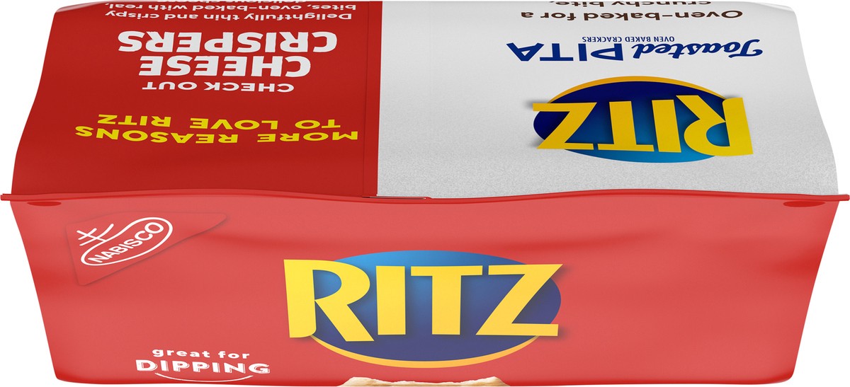 slide 9 of 9, RITZ Toasted Chips Pita Crackers Original, 8 oz, 8 oz