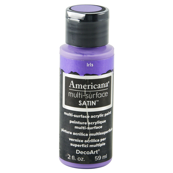 slide 1 of 4, Americana Multi Surface Satin Paint Iris, 2 oz