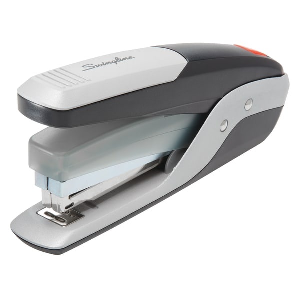 slide 1 of 3, Swingline Quick Touch Full-Strip Stapler, Black/Silver, 1 ct