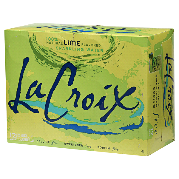 slide 1 of 1, La Croix Lime Sparkling Water, 12 ct; 12 oz