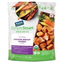 slide 1 of 2, Perdue Simply Smart Organics Lightly Breaded Chicken Chunks, 24 oz