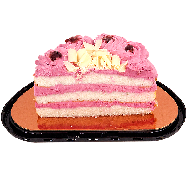 slide 1 of 1, L&B Raspberry Cream Cake Half, 1 ct