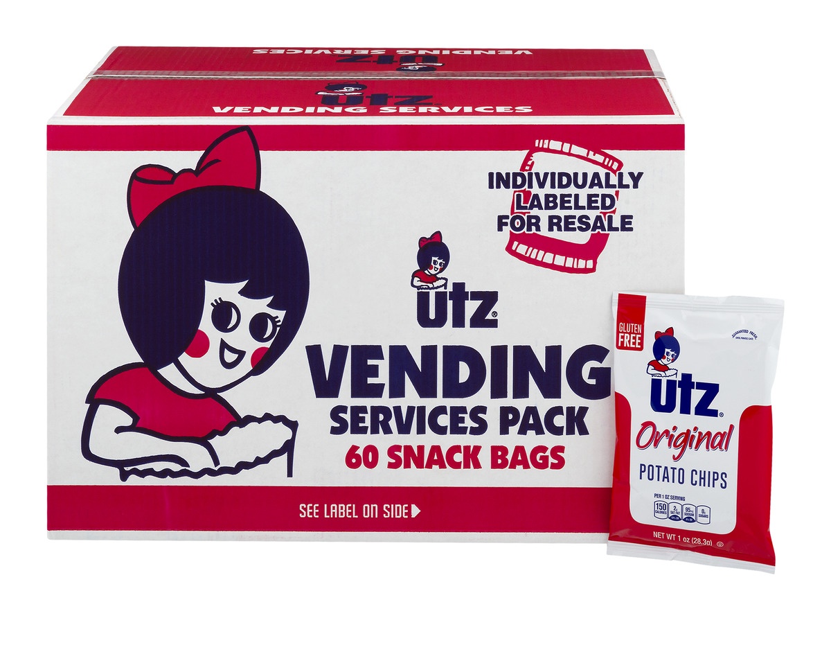 slide 1 of 1, Utz Vending Services Chips Original - 60 CT, 1 oz