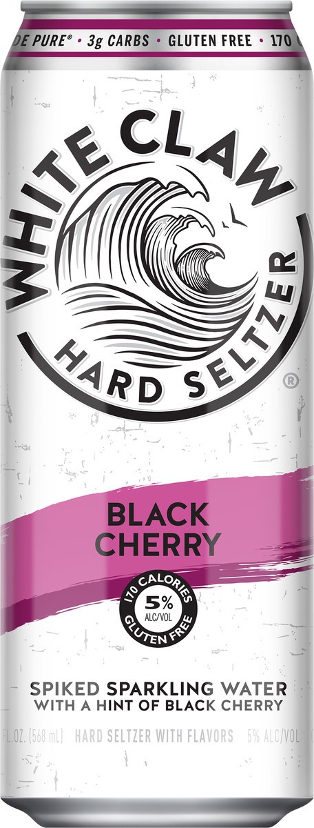 slide 3 of 6, White Claw Black Cherry 19.2oz Can, 19.2 fl oz