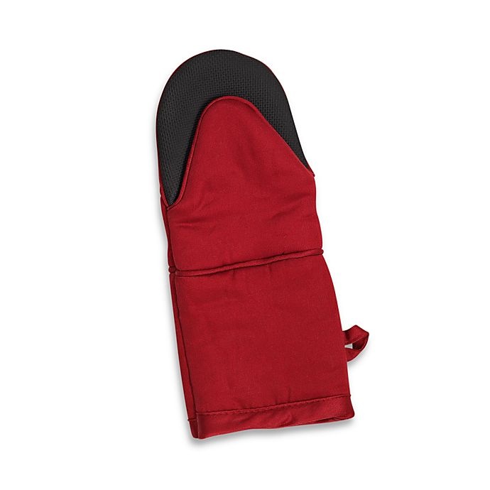 slide 1 of 1, Kitchensmart Solid Oven Mitt - Ming Red, 1 ct