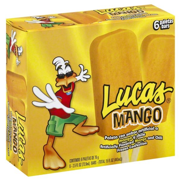 slide 1 of 1, Lucas Mango Ice Cream Bars, 6 ct