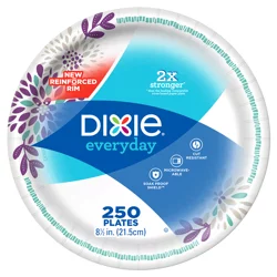 Dixie 8.5 Inch Paper Plates, 250 Count