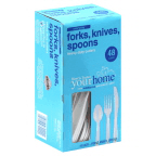 slide 1 of 1, Harris Teeter yourhome Heavy Duty Cutlery, 48 ct