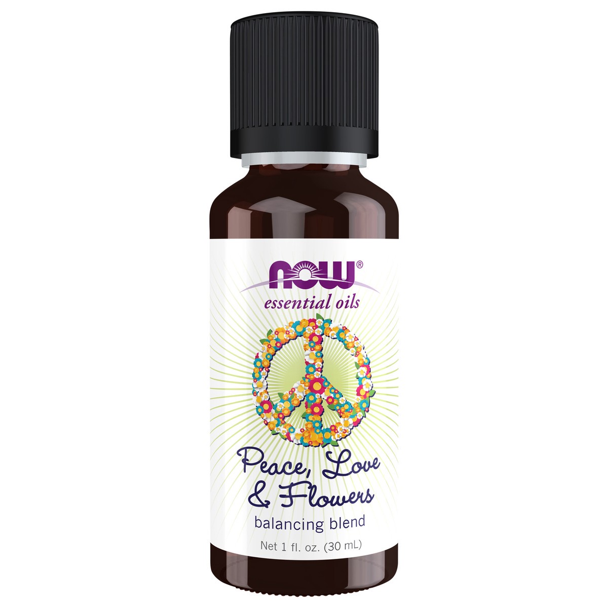 slide 1 of 4, NOW Peace, Love & Flowers Oil Blend - 1 fl. oz., 1 fl oz