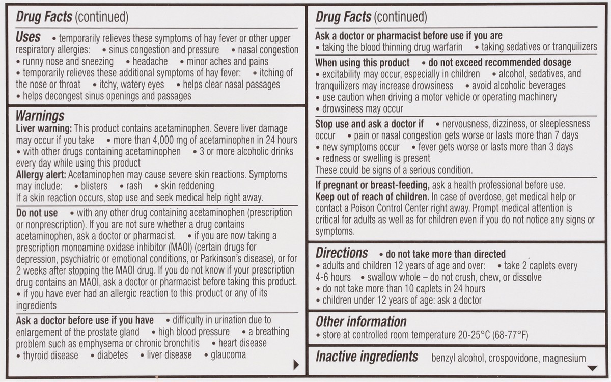 slide 5 of 9, Flonase Headache and Allergy Relief caplets, 48 ct