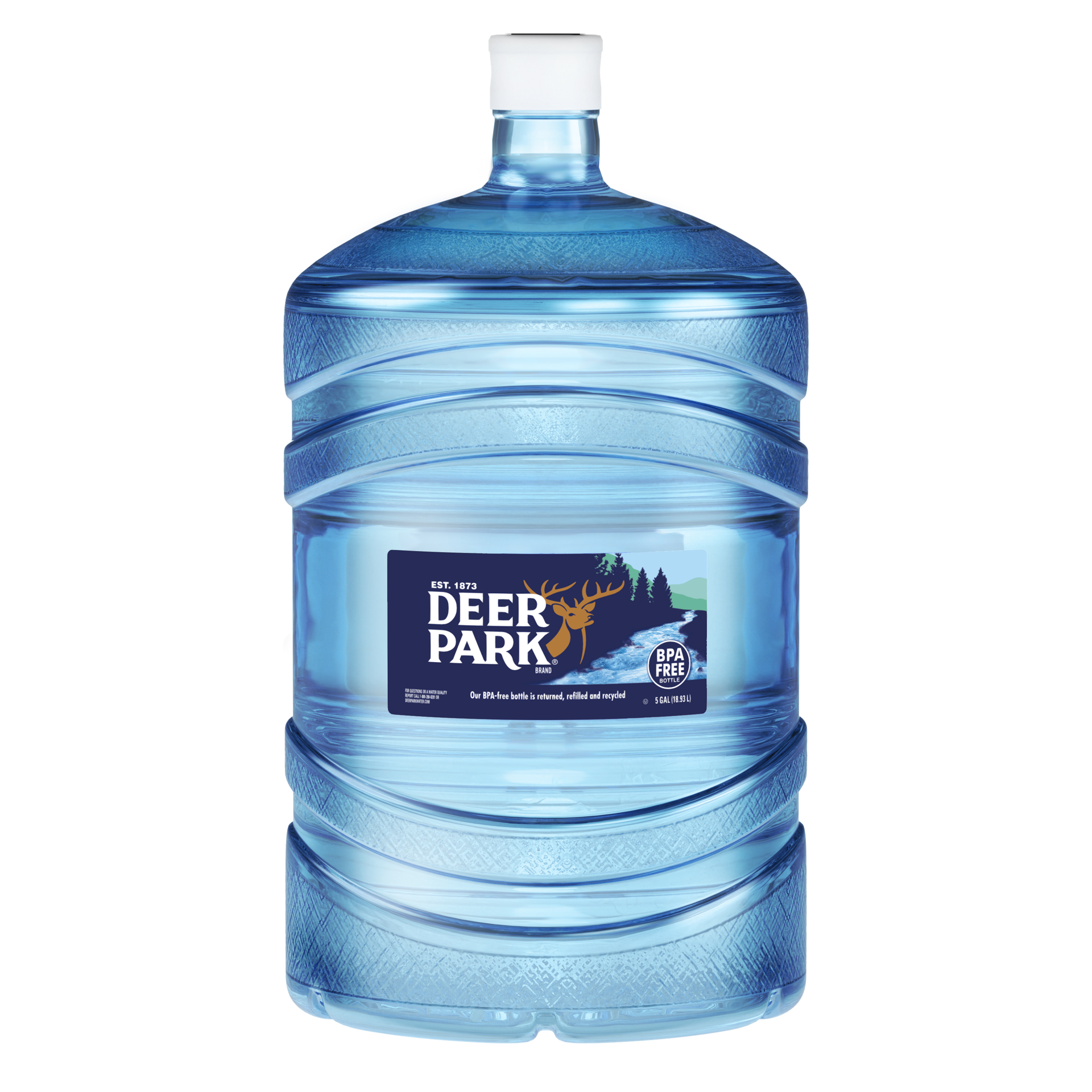 slide 1 of 4, DEER PARK Brand 100% Natural Spring Water, 5-gallon plastic jug - 5 g, 5 g