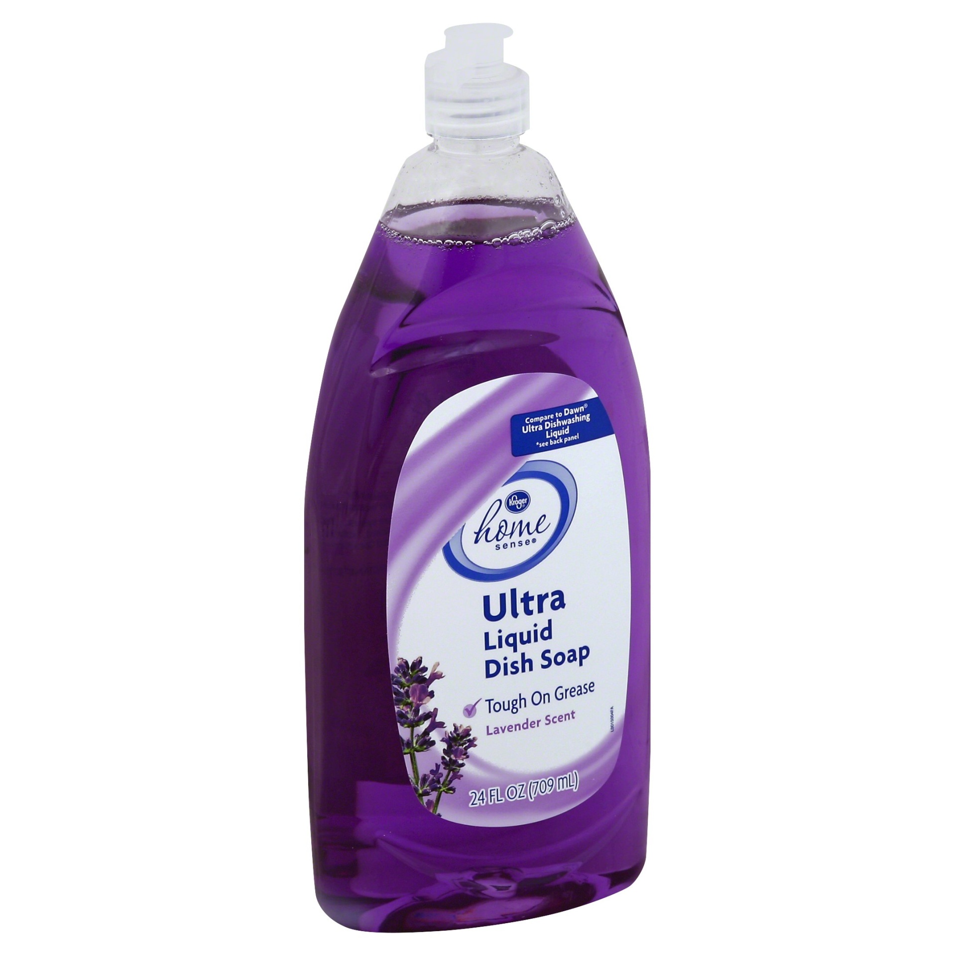 slide 1 of 1, Kroger Home Sense Lavender Grease Cleaning Liquid Dish Soap, 24 fl oz