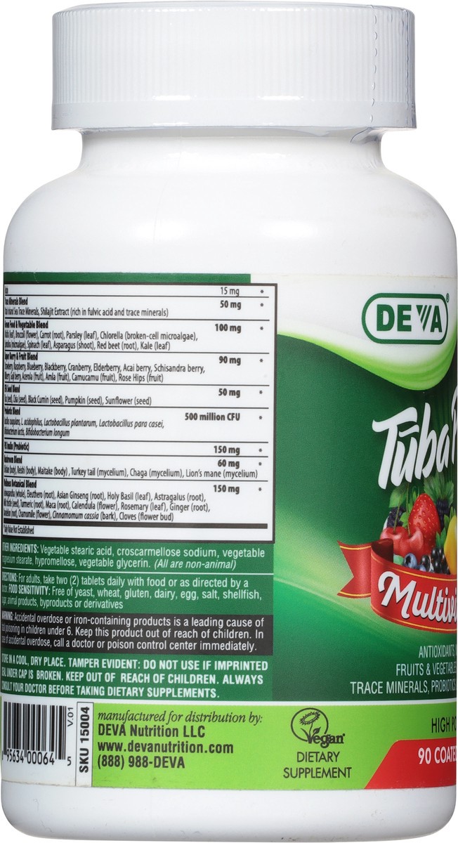 slide 6 of 10, DevaCurl Vegan Tuba Prime Multivitamin 90 Tablets, 90 ct