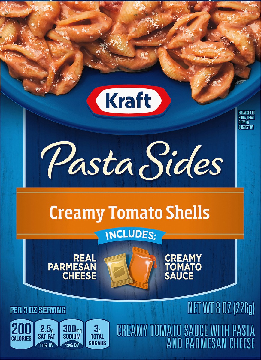 slide 9 of 10, Kraft Pasta Sides Creamy Tomato Shells, 8 oz