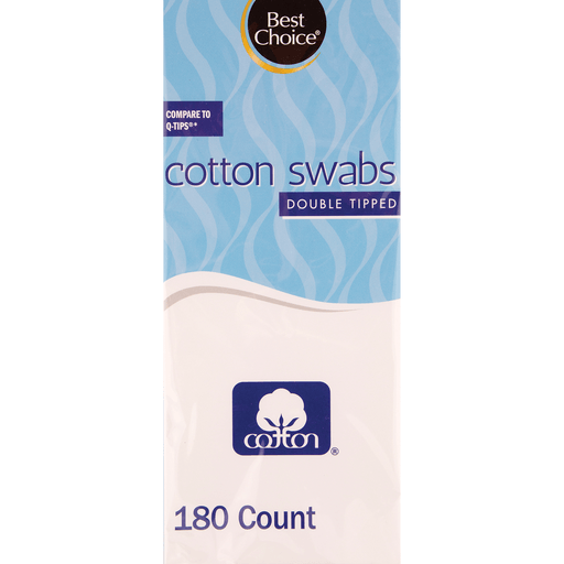 slide 1 of 1, Best Choice Cotton Swabs, 180 ct