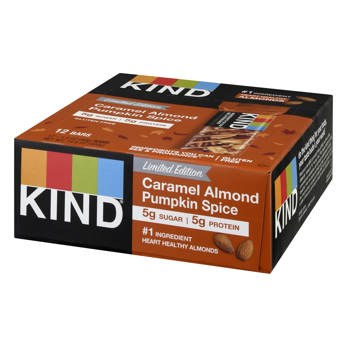 slide 5 of 14, KIND Caramel Almond Pumpkin Spice Bars 12 ea, 12 ct