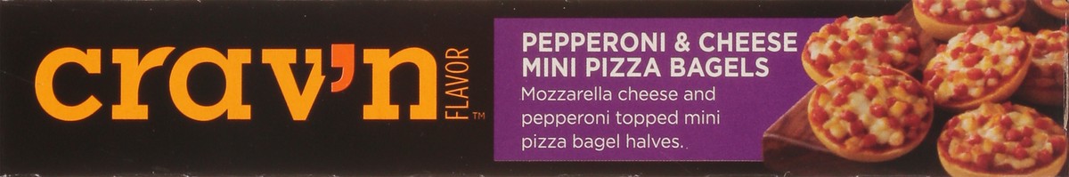 slide 4 of 10, Crav'n Flavor Pepperoni & Cheese Mini Pizza Bagels 9 Each, 9 ct
