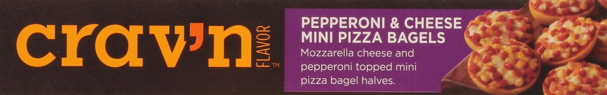 slide 5 of 10, Crav'n Flavor Pepperoni & Cheese Mini Pizza Bagels 9 Each, 9 ct