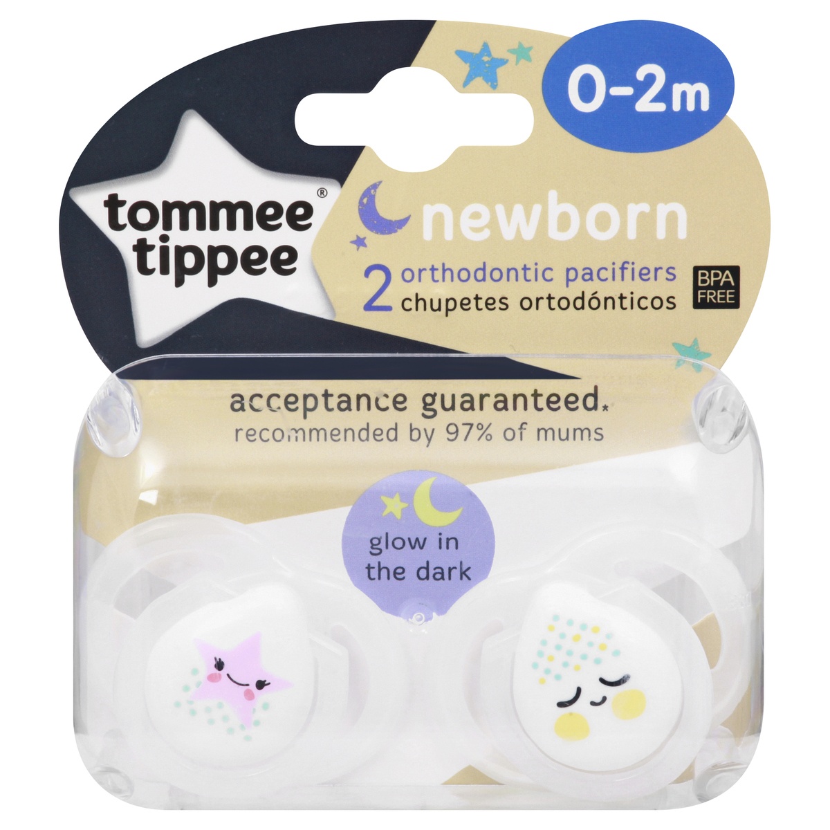 slide 1 of 15, Tommee Tippee Closer to Nature - Night 0-2M, 2 ct