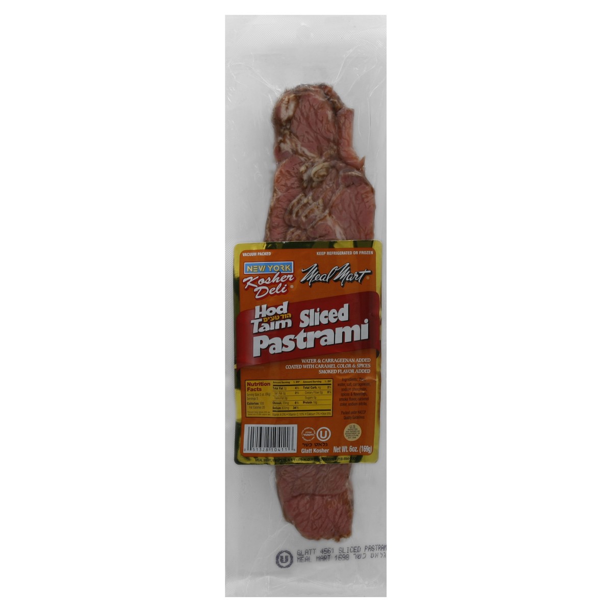 slide 5 of 5, Meal Mart Sliced Pastrami, 6 oz