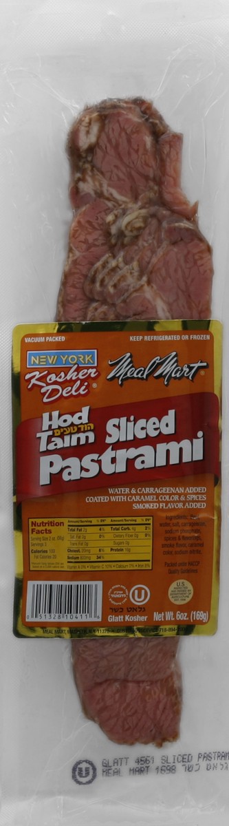 slide 1 of 5, Meal Mart Sliced Pastrami, 6 oz