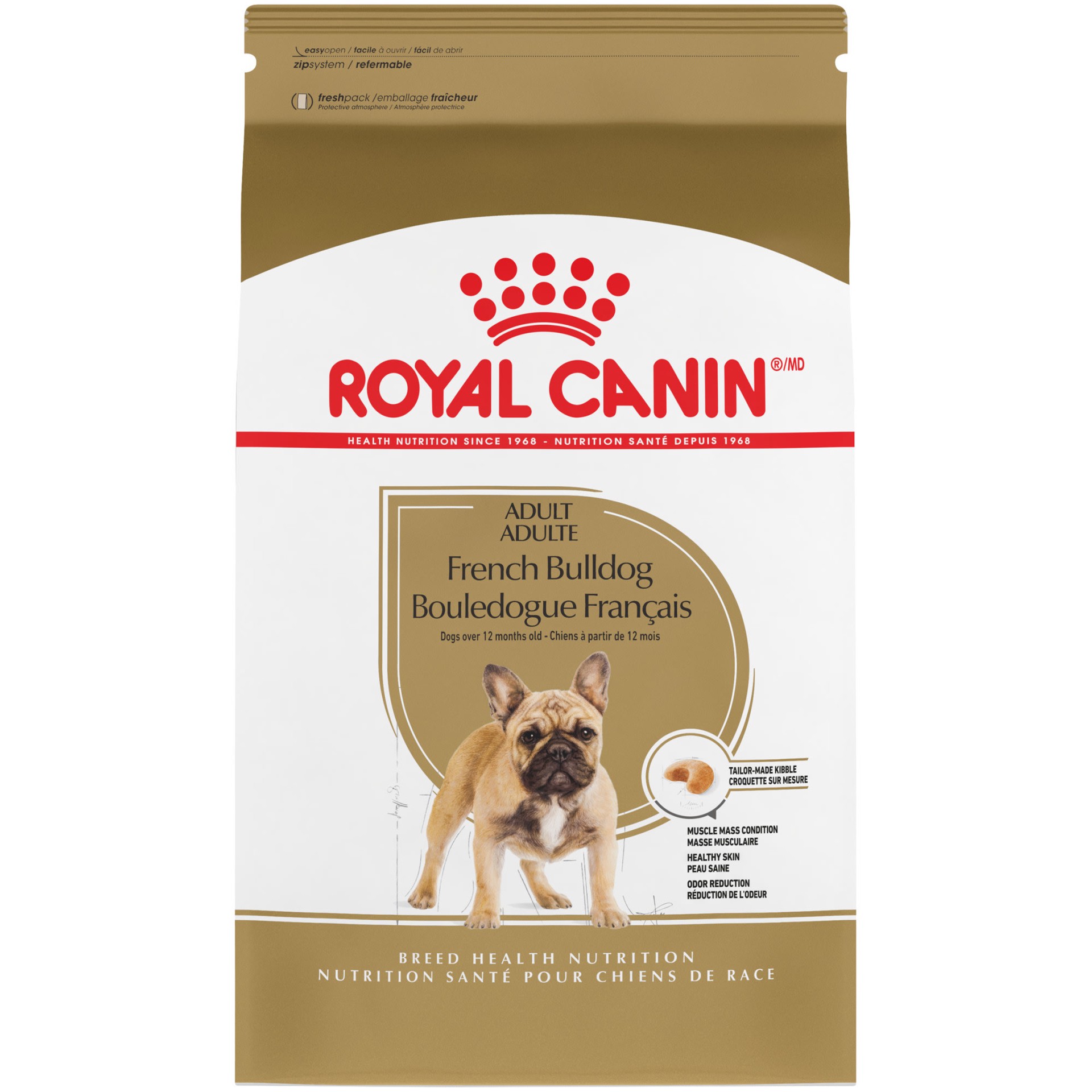 slide 1 of 9, Royal Canin Breed Health Nutrition French Bulldog Adult Dry Dog Food, 17 lb